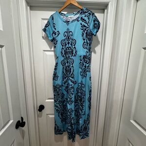 Zaberry blue/ Navy maxi dress sz large with pockets